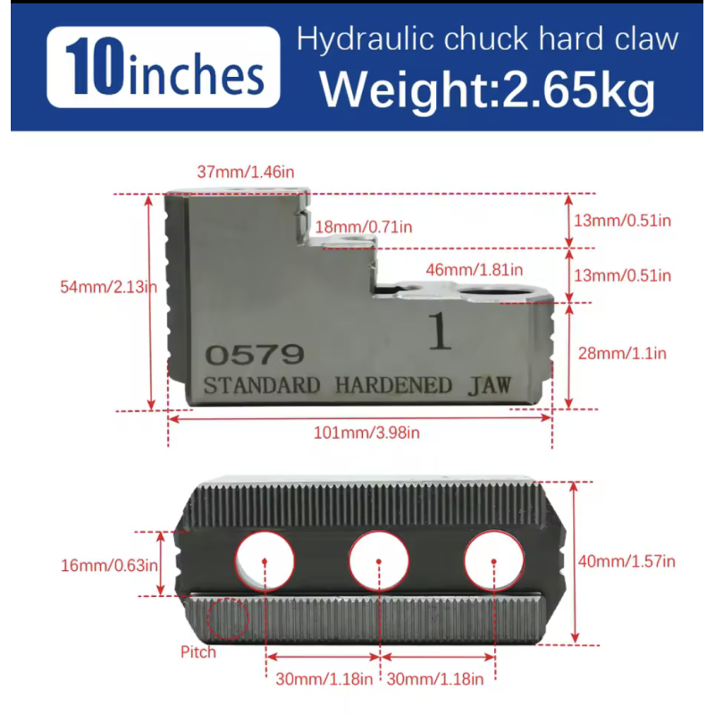 Комплект каленных кулачков к гидравлическому трехкулачковому 10“ патрону
